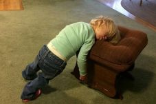 This baby sleeps in the funniest position!