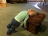 This baby sleeps in the funniest position!